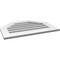 Ekena Millwork Octagonal Top Surface Mount PVC Gable Vent: Functional, w/ 3-1/2"W x 1"P Standard Frame, 30"W x 22"H GVPOT30X2201SF - alternate 3